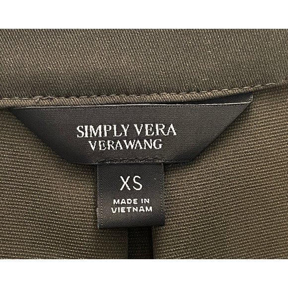 3/$20 Simply Vera Wang Sz XS Open Front Long Cardigan Jacket Waterfall Drape - Picture 8 of 9